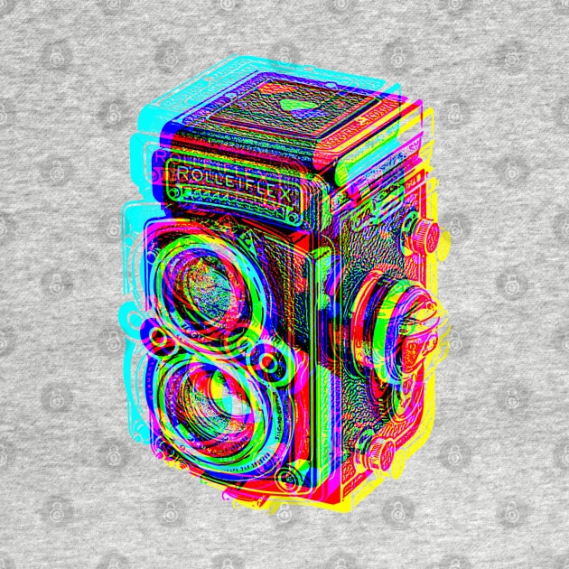 Classic Rolleiflex Vintage Camera Artwork by DankFutura